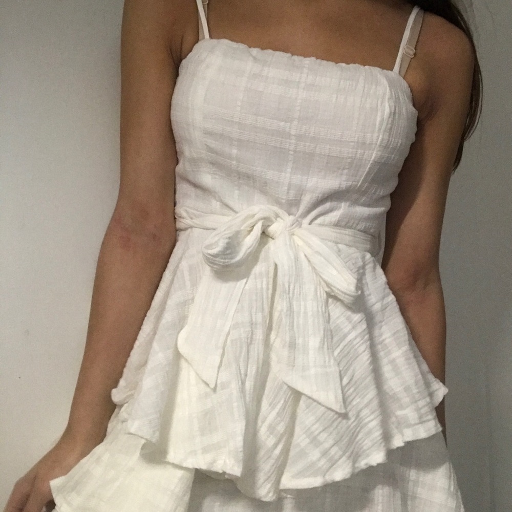 White Ruffled Baby Doll Dress [Sundae Muse or Princess Polly]